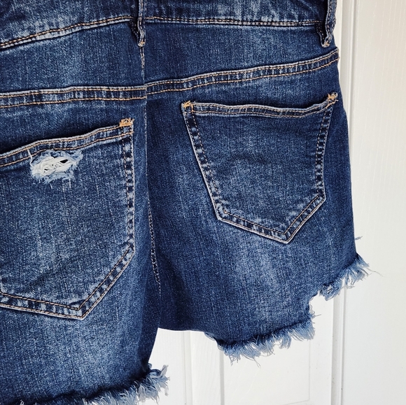 Overalls U2B Urban Basics denim adjustable straps stretchy shorts - Picture 7 of 14